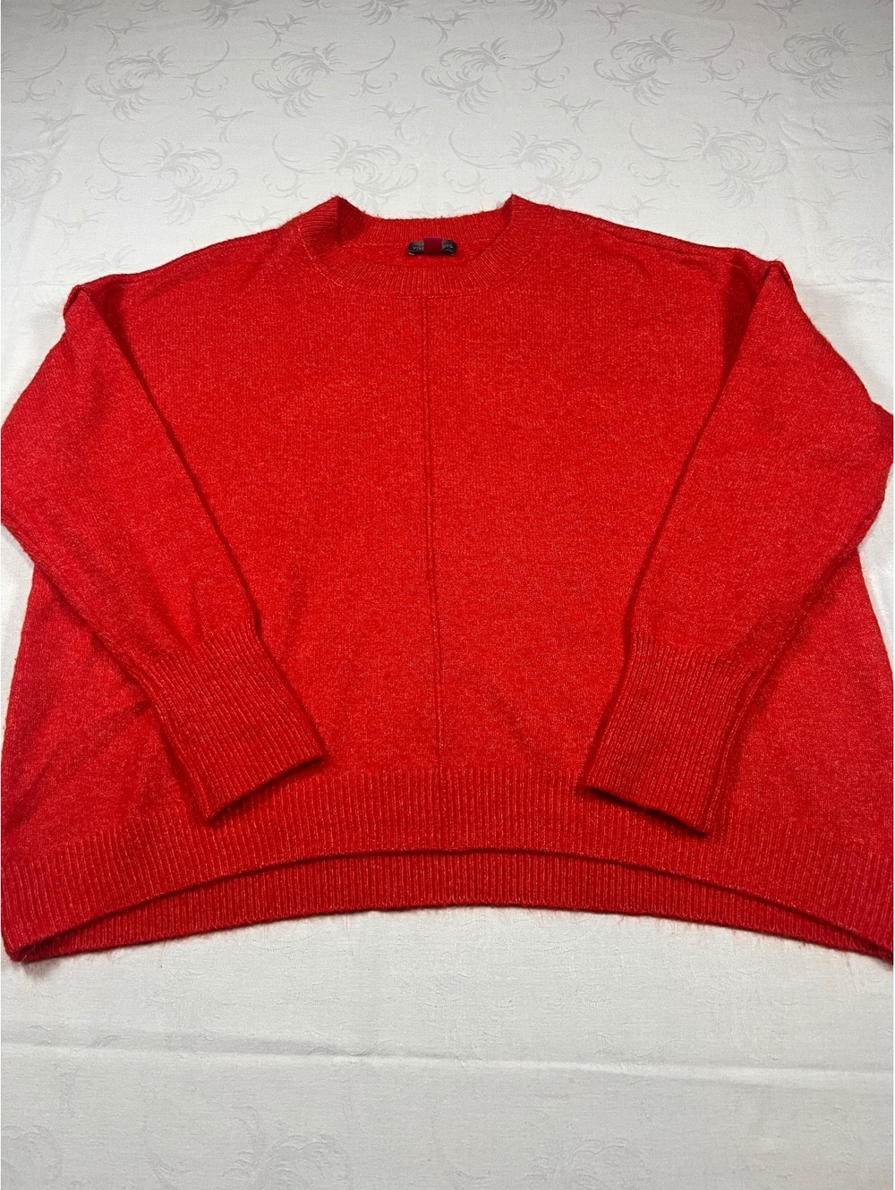 Vince Camuto Red/Orange Soft Crewneck Sweater Size Large